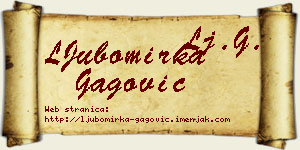 LJubomirka Gagović vizit kartica